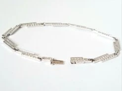 Bracelet DINH VAN "Seventies", En Or Blanc Serti Diamants -Castafiore Boutique 00014GD04