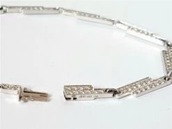Bracelet DINH VAN "Seventies", En Or Blanc Serti Diamants -Castafiore Boutique 00014GD05