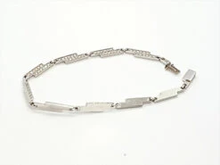 Bracelet DINH VAN "Seventies", En Or Blanc Serti Diamants -Castafiore Boutique 00014GD06