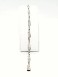 Bracelet DINH VAN "Seventies", En Or Blanc Serti Diamants -Castafiore Boutique 00014GD09