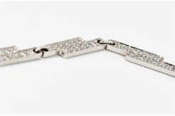 Bracelet DINH VAN "Seventies", En Or Blanc Serti Diamants -Castafiore Boutique 00014GD11