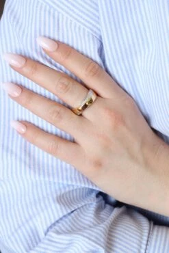 Bague BALMAIN En Or Jaune, Or Blanc Et Diamants -Castafiore Boutique 1917907CN02