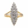 Bague Marquise En Or Jaune, Or Blanc Et Diamants 15 Bague Marquise En Or Jaune, Or Blanc Et Diamants -Castafiore Boutique 2560735CN01