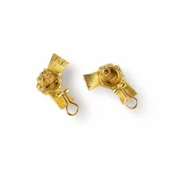 Boucles D'oreilles Clip HERMÈS "Nœud" En Or Jaune Et Or Blanc 10 Boucles D'oreilles Clip HERMÈS "Nœud" En Or Jaune Et Or Blanc -Castafiore Boutique 6V2A5089