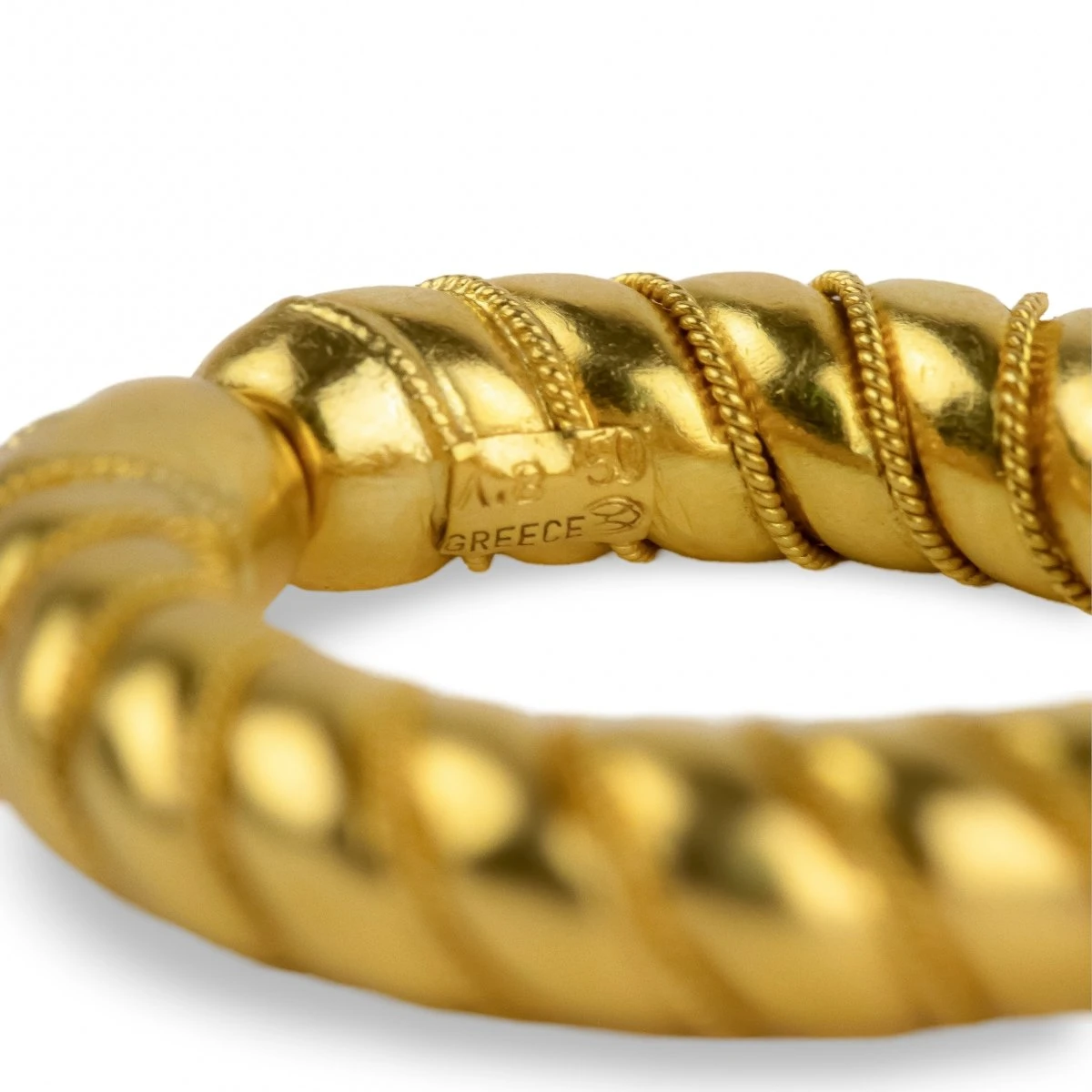 Boucles D'oreilles Créoles LALAOUNIS En Or Jaune 6 Boucles D'oreilles Créoles LALAOUNIS En Or Jaune – Image 6