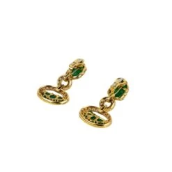 Boucles D'oreilles Pendantes DAVID WEBB Feuilles En Or Jaune, émeraudes Et Diamants 10 Boucles D'oreilles Pendantes DAVID WEBB Feuilles En Or Jaune, émeraudes Et Diamants -Castafiore Boutique avant premiere boucles doreilles pendantes david webb feuilles en or jaune emeraudes et diamants 892086