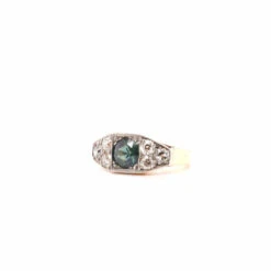Bague Entourage En Or, Platine, Saphir Et Diamant -Castafiore Boutique bague 23917