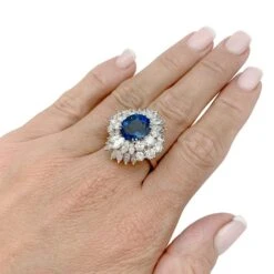 Miller Bague à Entourage, Saphir Et Diamants 12 Miller Bague à Entourage, Saphir Et Diamants -Castafiore Boutique bague a entourage saphir et diamants 254038