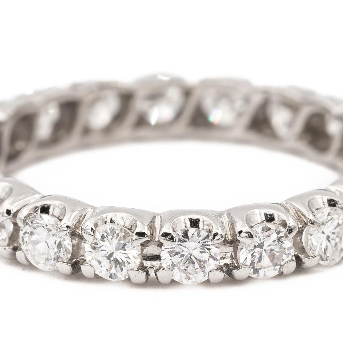 Bague Alliance Américaine En Or Blanc Et Diamant 4 Bague Alliance Américaine En Or Blanc Et Diamant – Image 4