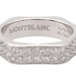 Bague Alliance Américaine MONTBLANC "4810" En Or Blanc Et Diamants 10 Bague Alliance Américaine MONTBLANC "4810" En Or Blanc Et Diamants -Castafiore Boutique bague alliance americaine montblanc 4810 en or blanc et diamants 770109