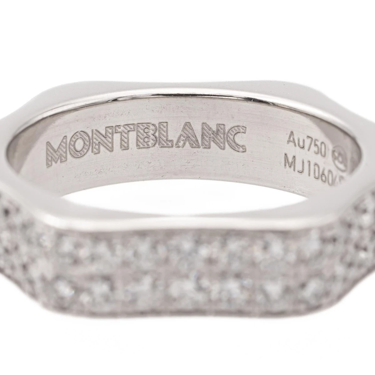 Bague Alliance Américaine MONTBLANC "4810" En Or Blanc Et Diamants 4 Bague Alliance Américaine MONTBLANC "4810" En Or Blanc Et Diamants – Image 4