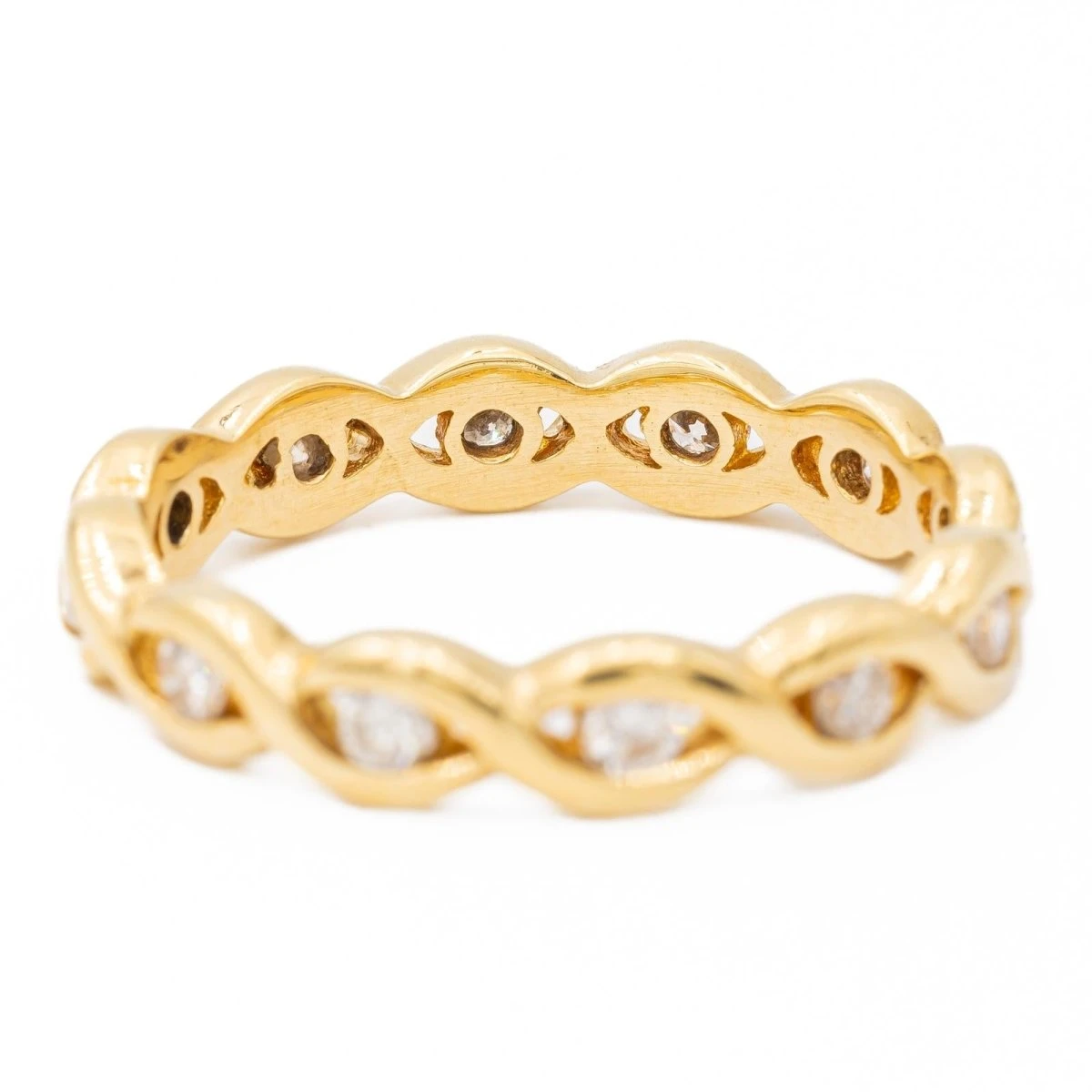 Bague Alliance Américaine Or JauneDiamant 5 Bague Alliance Américaine Or JauneDiamant – Image 5