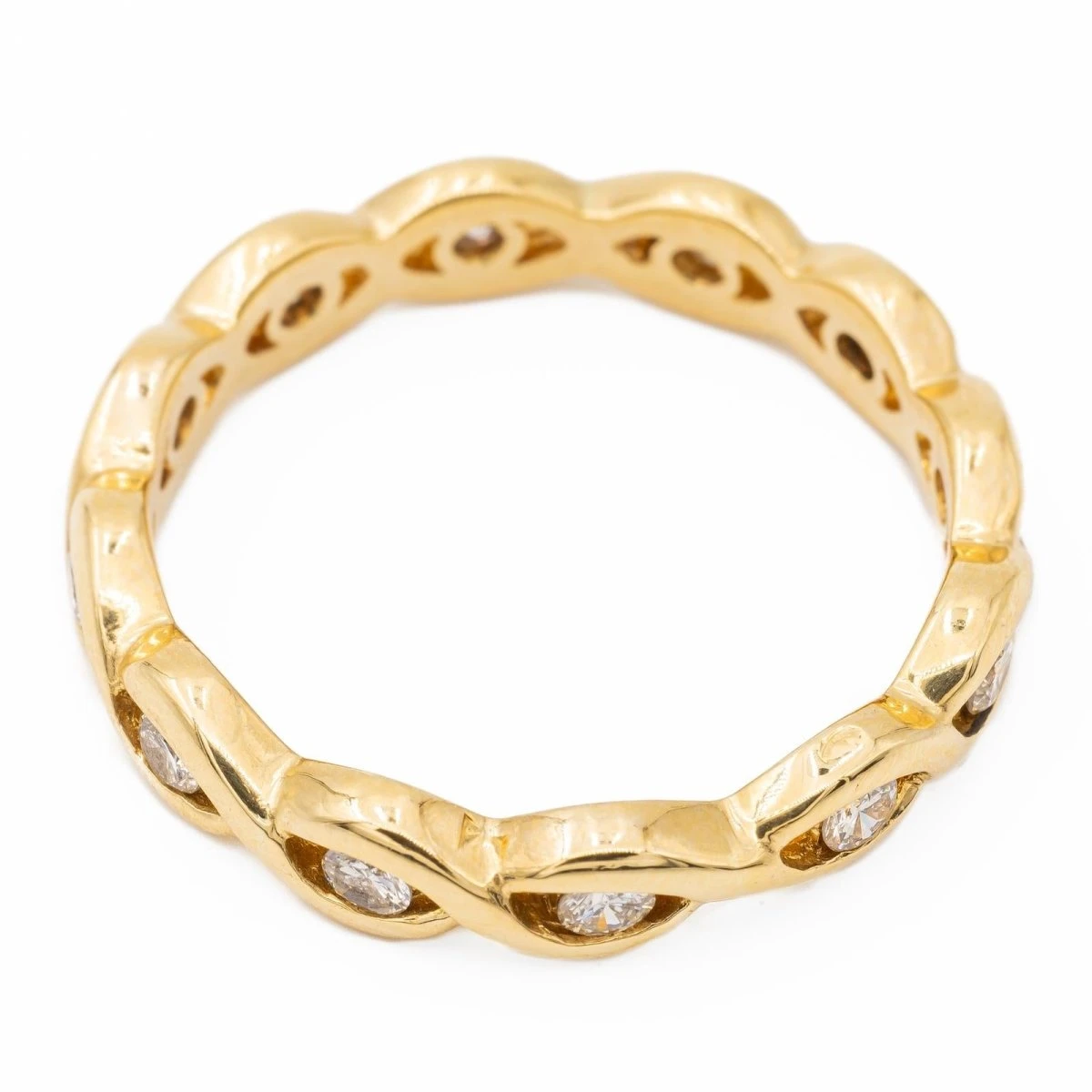 Bague Alliance Américaine Or JauneDiamant 4 Bague Alliance Américaine Or JauneDiamant – Image 4