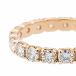 Bague Alliance Américaine Or Rose Diamant -Castafiore Boutique bague alliance americaine or rose diamant 201570