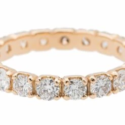 Bague Alliance Américaine Or Rose Diamant -Castafiore Boutique bague alliance americaine or rose diamant 263255