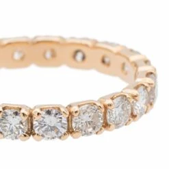 Bague Alliance Américaine Or Rose Diamant -Castafiore Boutique bague alliance americaine or rose diamant 537485