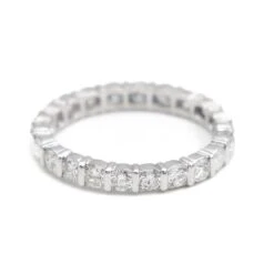 Bague Alliance Américaine Platine Diamant