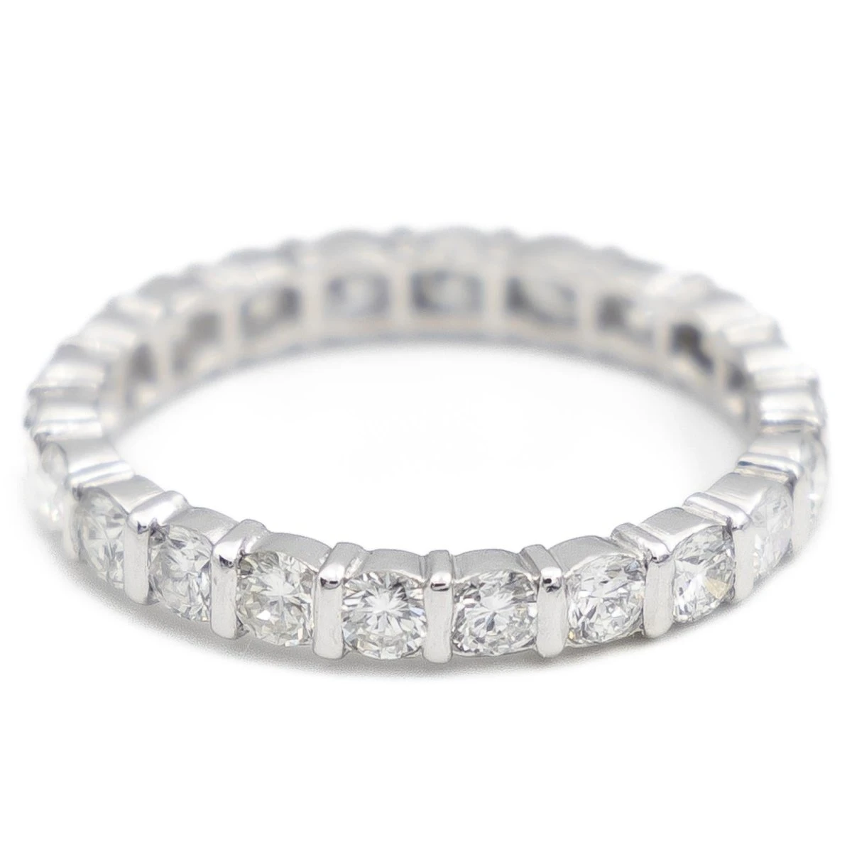 Bague Alliance Américaine Platine Diamant 4 Bague Alliance Américaine Platine Diamant – Image 4