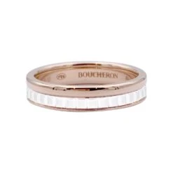 Miller Bague Alliance BOUCHERON "Quatre White Edition" En Céramique Et Or Rose -Castafiore Boutique bague alliance boucheron quatre white edition en ceramique et or rose 321484