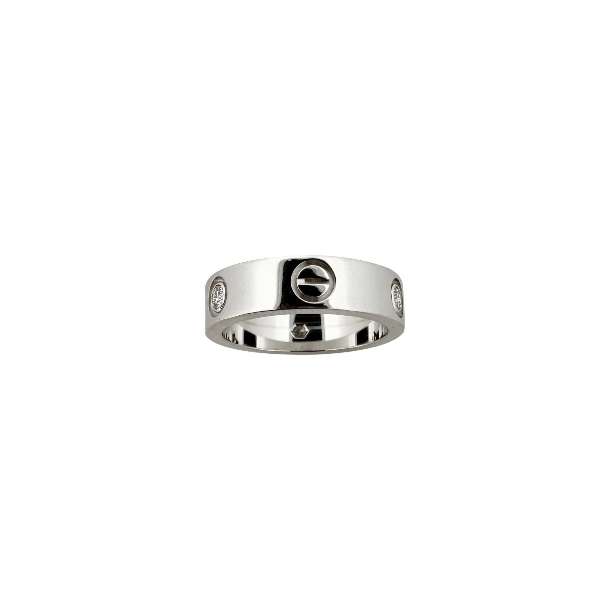 Bague CARTIER "Love" En Or Blanc Et 3 Diamants 4 Bague CARTIER "Love" En Or Blanc Et 3 Diamants – Image 4