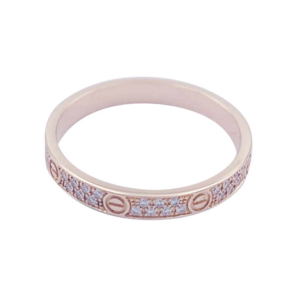 Miller Bague Alliance CARTIER "Love" En Or Rose Et Diamants 5 Miller Bague Alliance CARTIER "Love" En Or Rose Et Diamants – Image 5