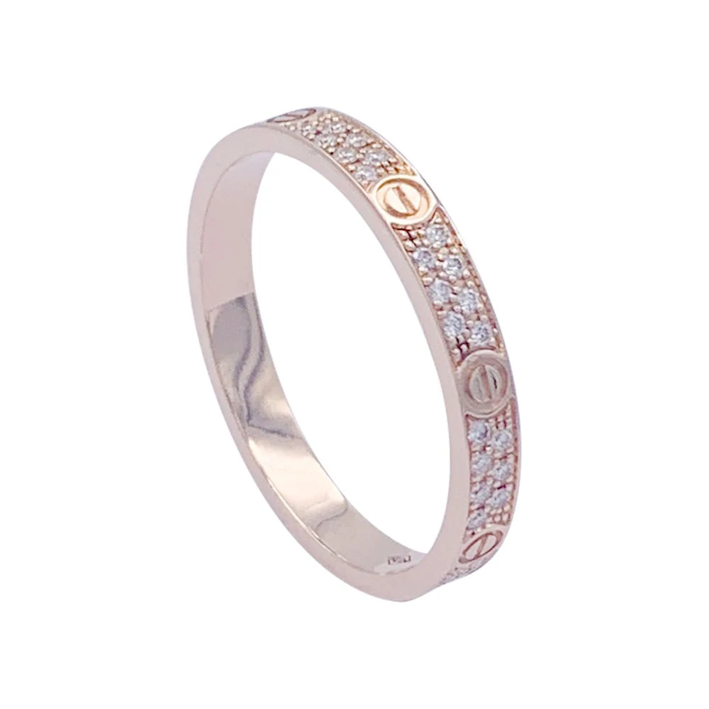 Miller Bague Alliance CARTIER "Love" En Or Rose Et Diamants 2 Miller Bague Alliance CARTIER "Love" En Or Rose Et Diamants – Image 2