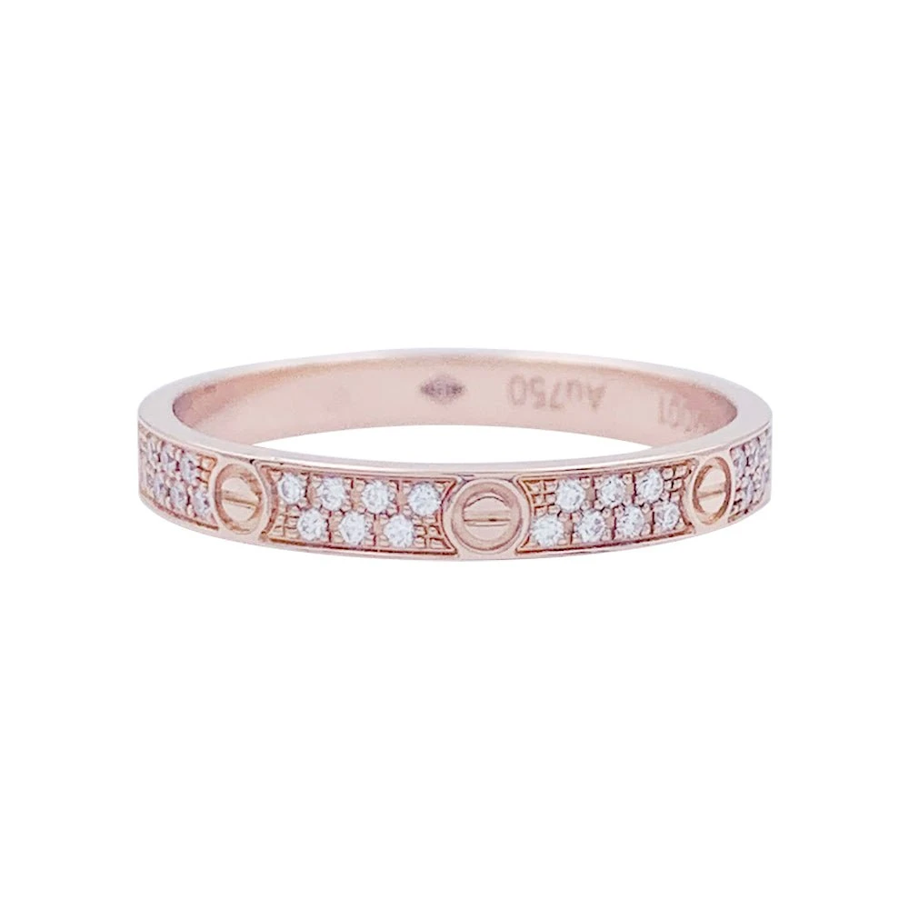 Miller Bague Alliance CARTIER "Love" En Or Rose Et Diamants 3 Miller Bague Alliance CARTIER "Love" En Or Rose Et Diamants – Image 3