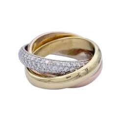 Miller Bague Alliance CARTIER "Trinity" En 3 Ors Et Diamants 9 Miller Bague Alliance CARTIER "Trinity" En 3 Ors Et Diamants -Castafiore Boutique bague alliance cartier trinity en 3 ors et diamants 673013
