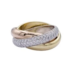 Miller Bague Alliance CARTIER "Trinity" En 3 Ors Et Diamants 8 Miller Bague Alliance CARTIER "Trinity" En 3 Ors Et Diamants -Castafiore Boutique bague alliance cartier trinity en 3 ors et diamants 799737