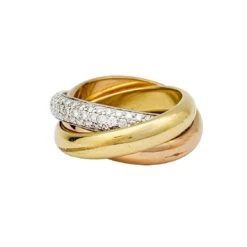 Miller Bague Alliance CARTIER "Trinity" En 3 Ors Et Diamants