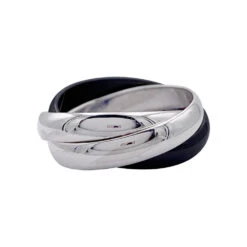 Miller Bague Alliance CARTIER "Trinity" En Or Blanc Et Céramique -Castafiore Boutique bague alliance cartier trinity en or blanc et ceramique 583272