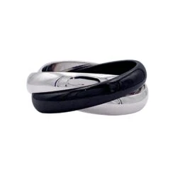 Miller Bague Alliance CARTIER "Trinity" En Or Blanc Et Céramique -Castafiore Boutique bague alliance cartier trinity en or blanc et ceramique 744210