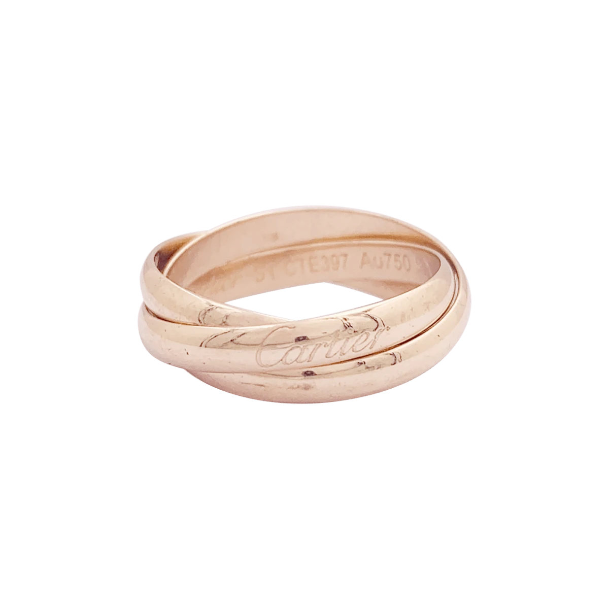 Miller Bague Alliance CARTIER "Trinity" En Or Rose 1 Miller Bague Alliance CARTIER "Trinity" En Or Rose