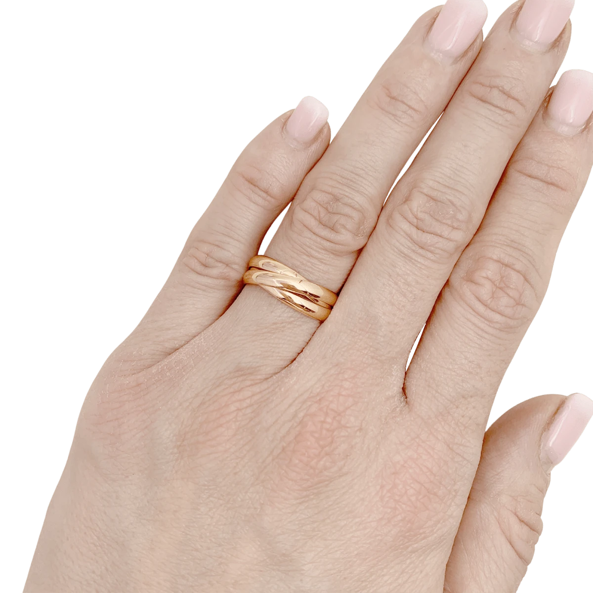 Miller Bague Alliance CARTIER "Trinity" En Or Rose 2 Miller Bague Alliance CARTIER "Trinity" En Or Rose – Image 2