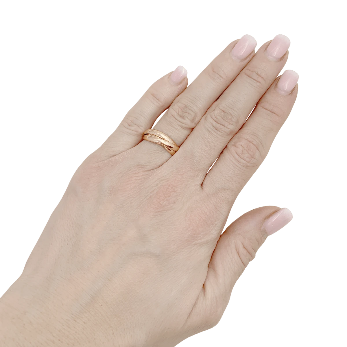 Miller Bague Alliance CARTIER "Trinity" En Or Rose 6 Miller Bague Alliance CARTIER "Trinity" En Or Rose – Image 6