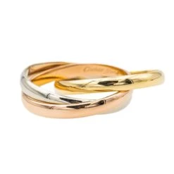 Bague Alliance CARTIER "Trinity" Trois Ors -Castafiore Boutique bague alliance cartier trinity trois ors 420640