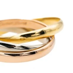 Bague Alliance CARTIER "Trinity" Trois Ors -Castafiore Boutique bague alliance cartier trinity trois ors 563467