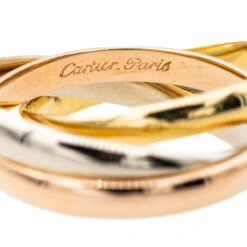 Bague Alliance CARTIER "Trinity" Trois Ors -Castafiore Boutique bague alliance cartier trinity trois ors 740151