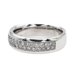 Bague Alliance En Or Blanc Et Diamant -Castafiore Boutique bague alliance en or blanc et diamant 754560