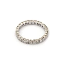 Bague Alliance En Or Blanc Et Diamants