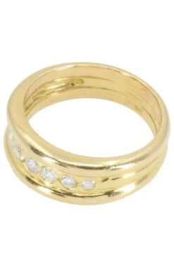 Bague Alliance En Or Jaune Et Diamant -Castafiore Boutique bague alliance en or jaune et diamant 819266