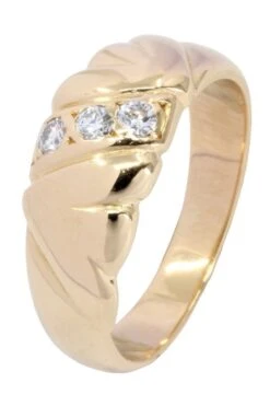 Bague Alliance En Or Jaune Et En Diamants -Castafiore Boutique bague alliance en or jaune et en diamants 985612