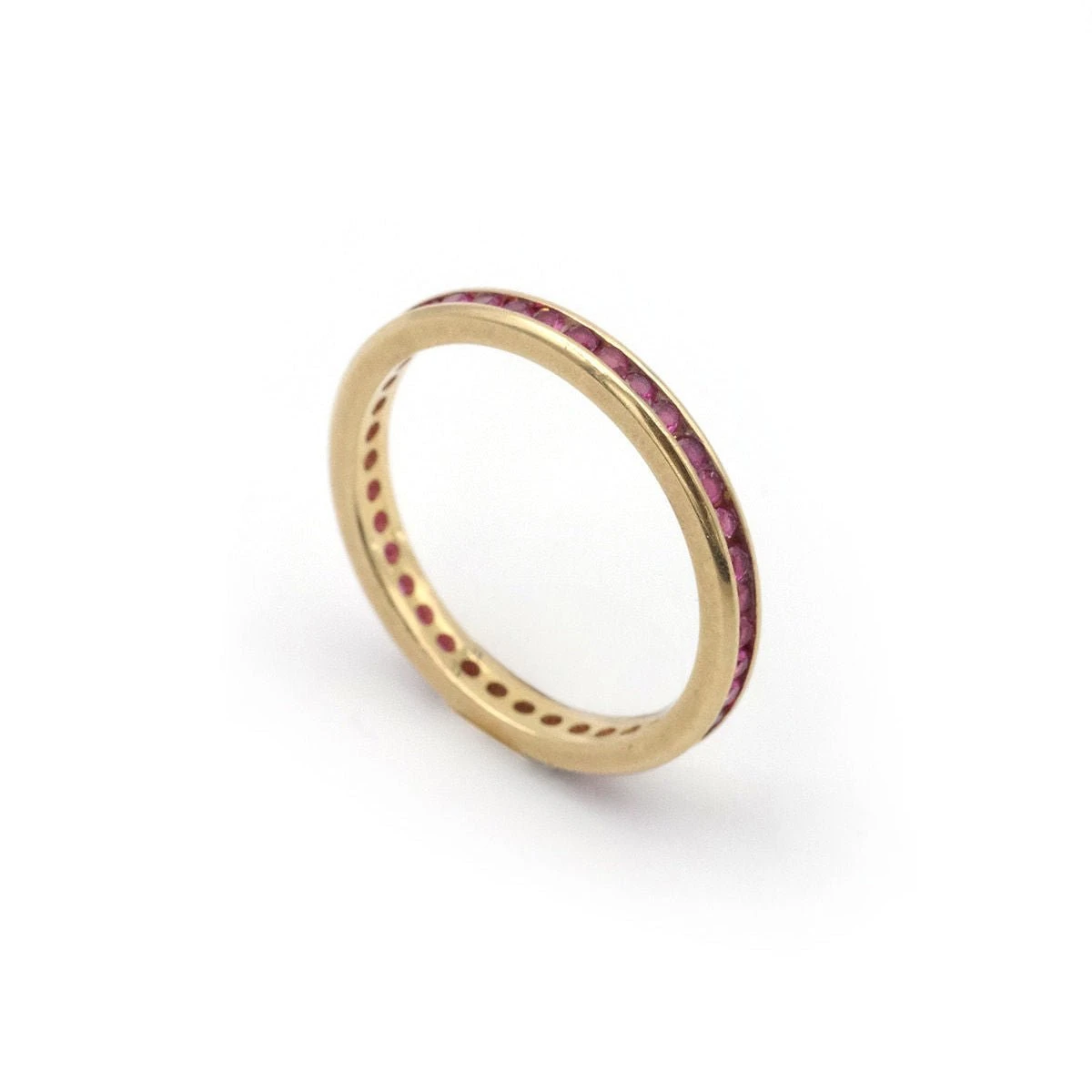 Bague Alliance En Or Jaune Et Rubis 3 Bague Alliance En Or Jaune Et Rubis – Image 3