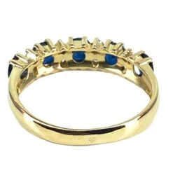 Bague Alliance En Or Jaune, Saphirs Et Diamants 8 Bague Alliance En Or Jaune, Saphirs Et Diamants -Castafiore Boutique bague alliance en or jaune saphirs et diamants 160368