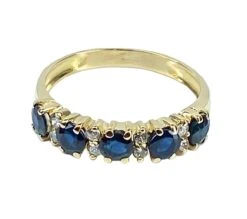 Bague Alliance En Or Jaune, Saphirs Et Diamants 7 Bague Alliance En Or Jaune, Saphirs Et Diamants -Castafiore Boutique bague alliance en or jaune saphirs et diamants 762138