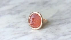 Bague Ancienne Intaille Cornaline Sur Or Rose -Castafiore Boutique bague ancienne intaille cornaline sur or rose 726167