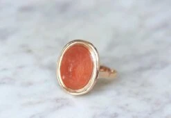 Bague Ancienne Intaille Cornaline Sur Or Rose -Castafiore Boutique bague ancienne intaille cornaline sur or rose 840364