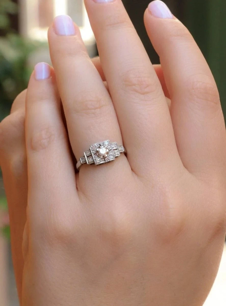 Bague Art Déco Diamants 2 Bague Art Déco Diamants – Image 2