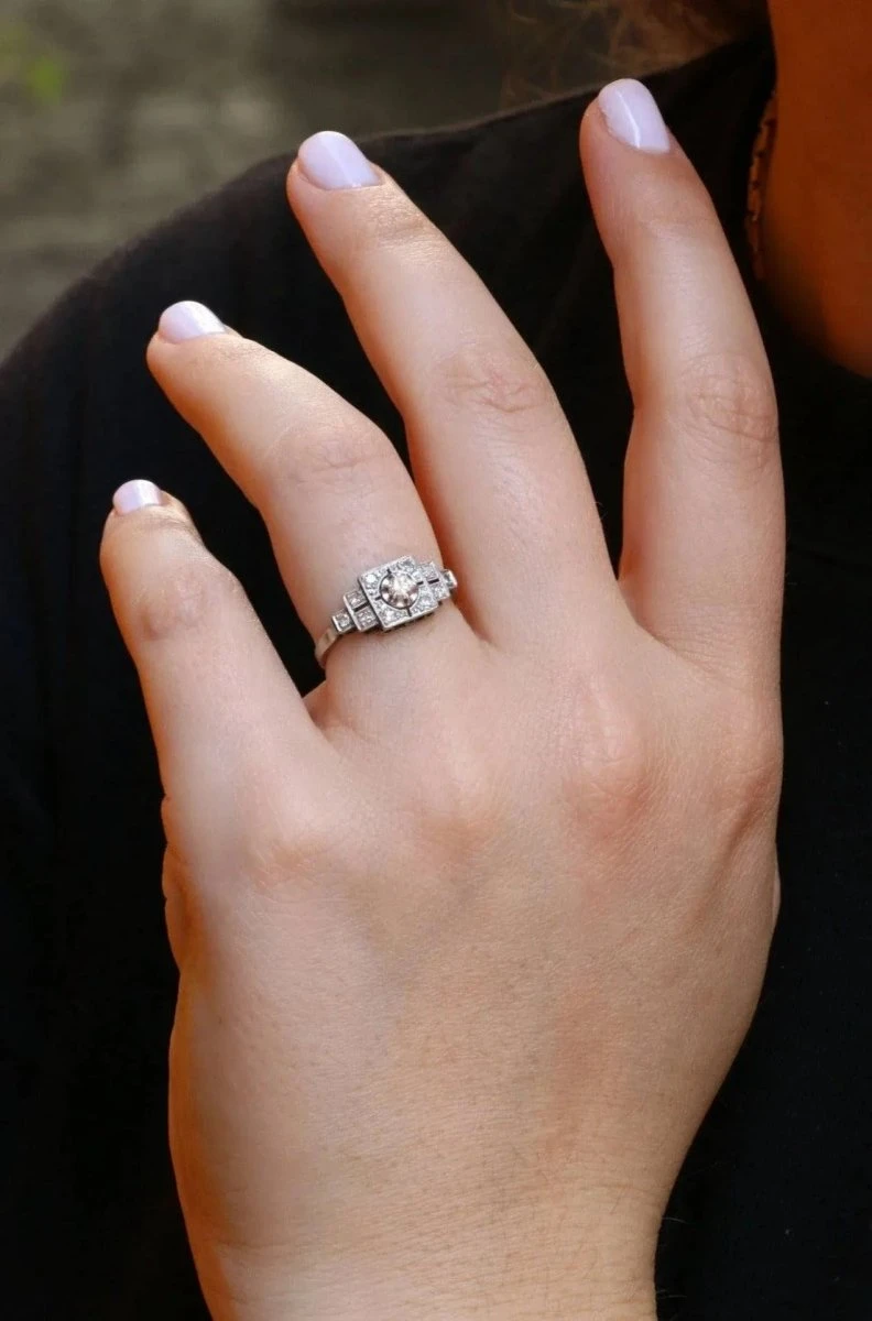 Bague Art Déco Diamants 9 Bague Art Déco Diamants – Image 9