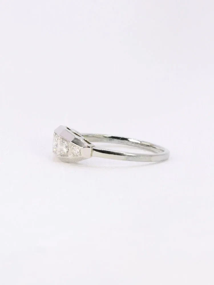 Bague Art Deco Diamants Taille Ancienne 5 Bague Art Deco Diamants Taille Ancienne – Image 5